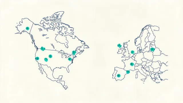 Philips Healthcare regional service coverage illustration